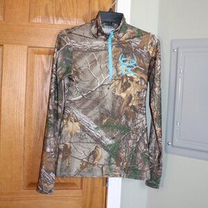 Bushmaster Women's Small Camouflage Lightweight 1/4 Zip Jacket Shirt Realtree